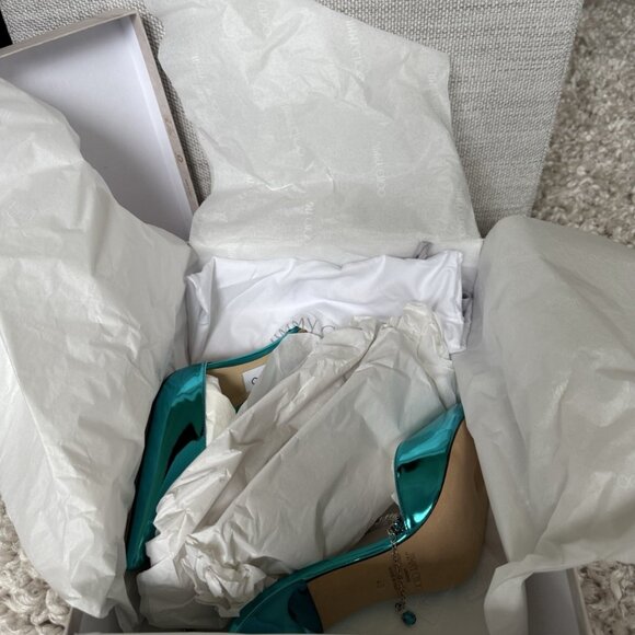 Jimmy Choo Teal Stiletto Heels - Picture 6 of 10